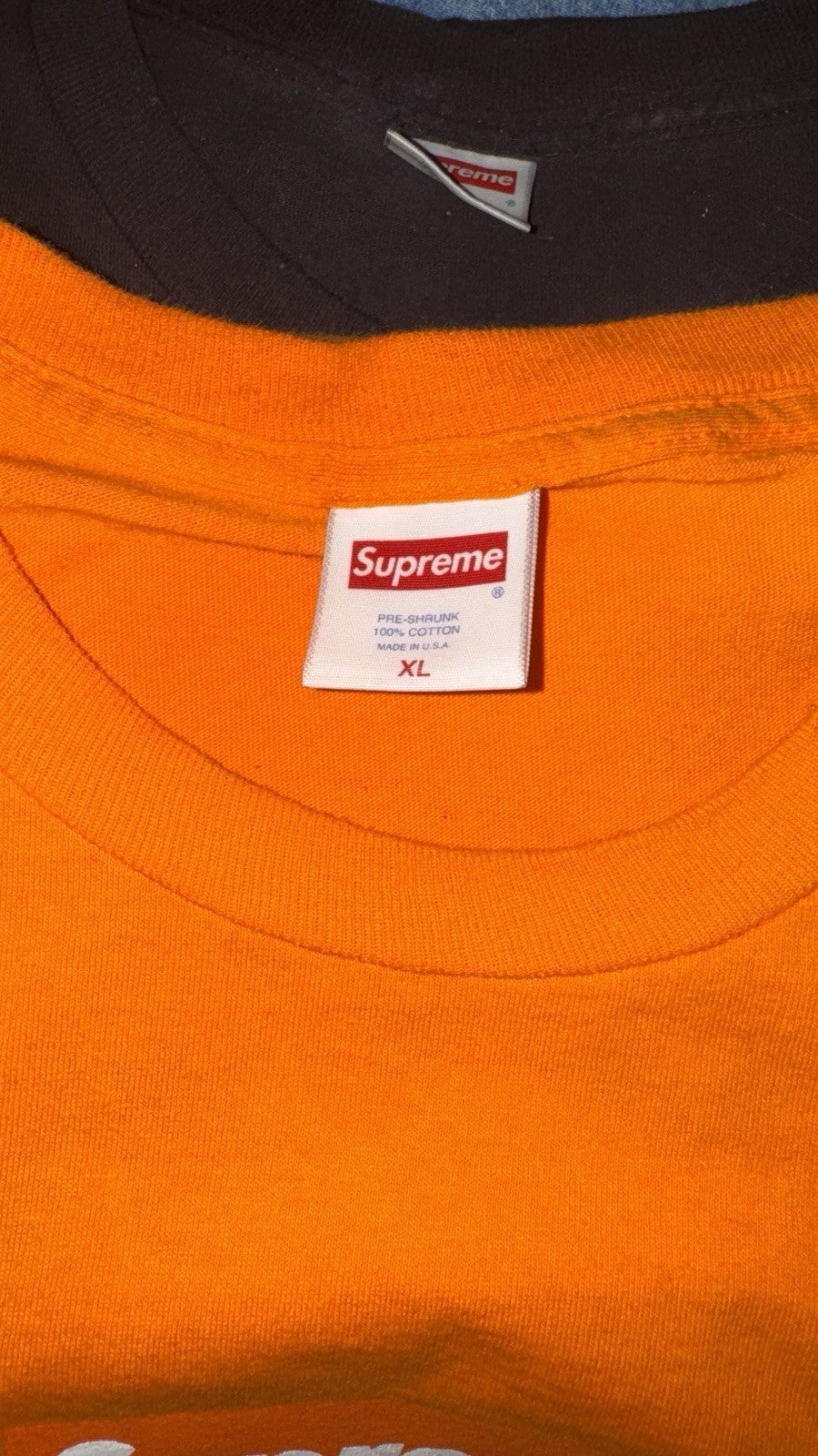 Asspizza Supreme Triple Box Long sleeve Shirt Hi Vis Orange