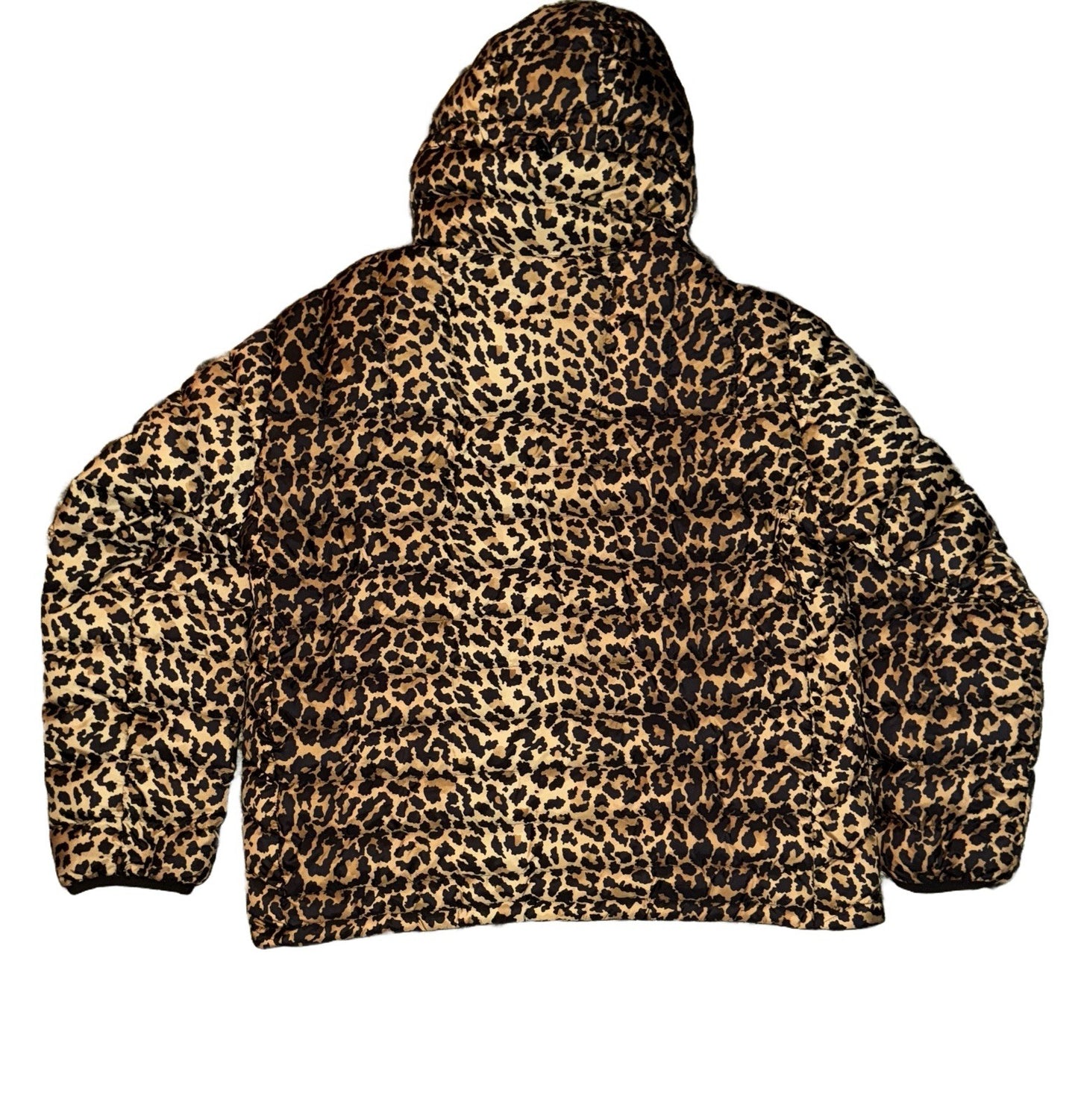 Supreme primaloft Leopard Print Box Logo 1/4 Zip Puffer Large
