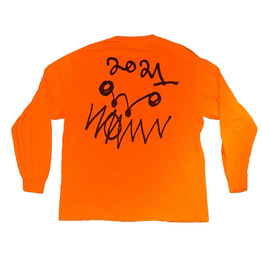 Asspizza Supreme Triple Box Long sleeve Shirt Hi Vis Orange